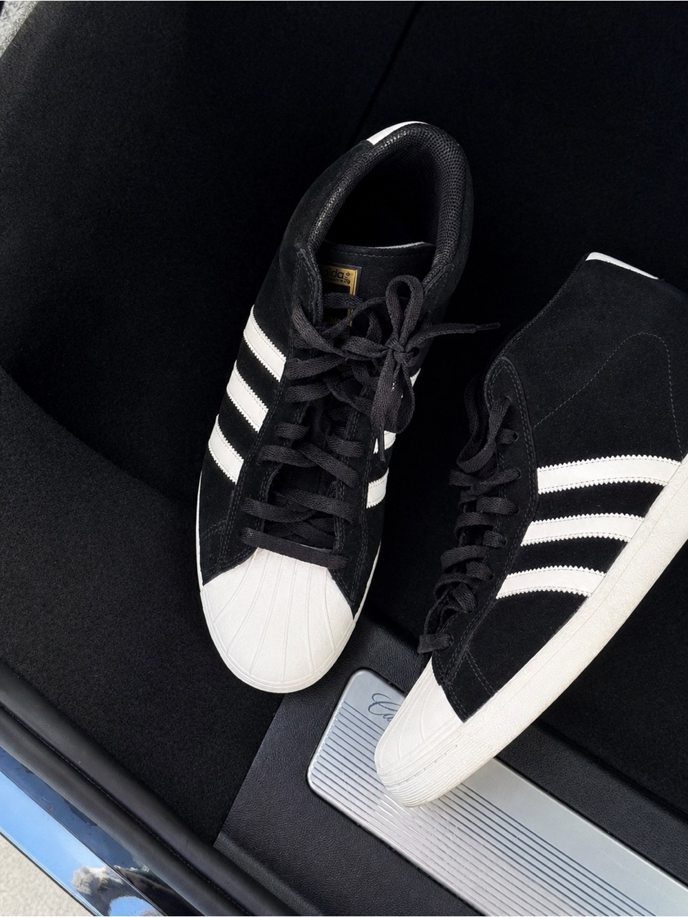 adidas Black White Classic Superstar Sneakers